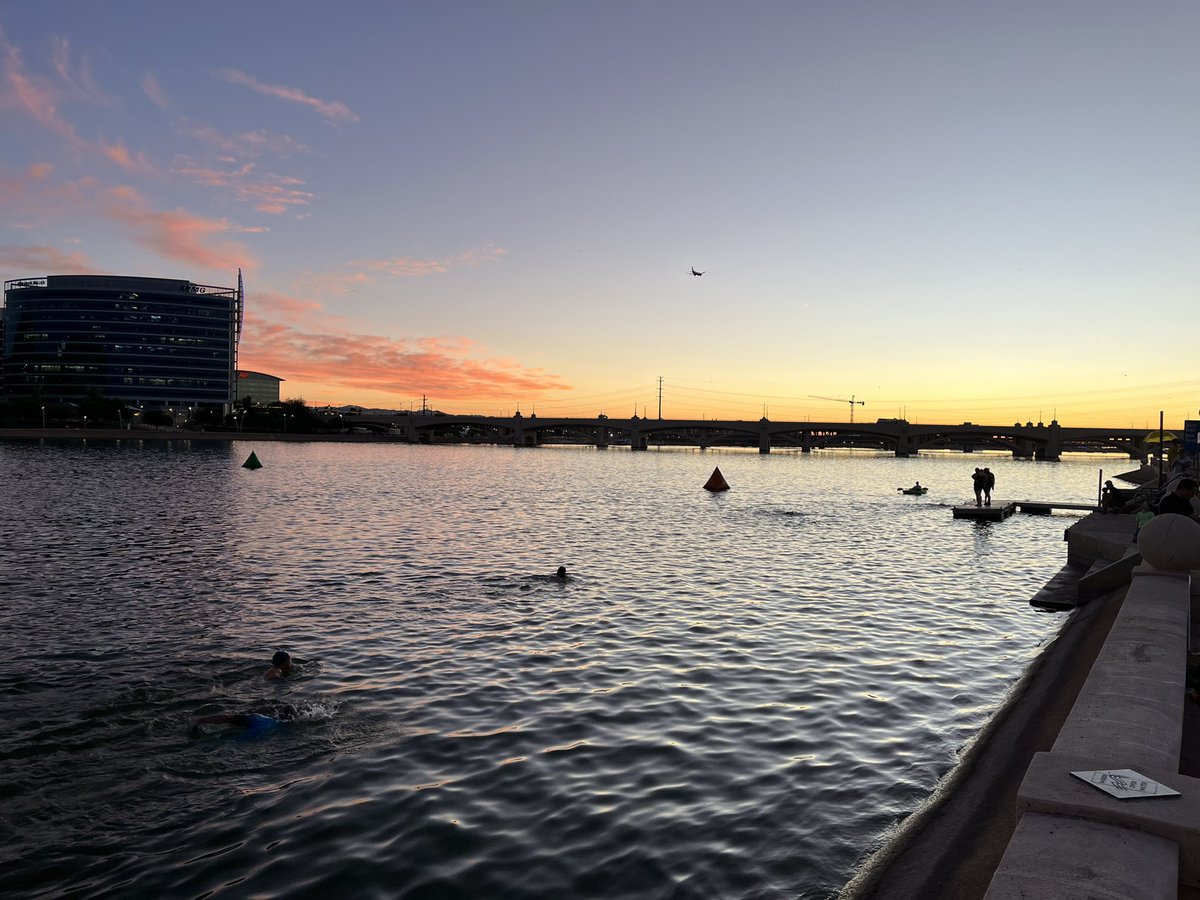 cjwurster's tweet photo. Last tune up swim at Tempe Town Lake before Sundays Half Ironman - thanks @4peaksracing https://t.co/7YfJEY0CVz