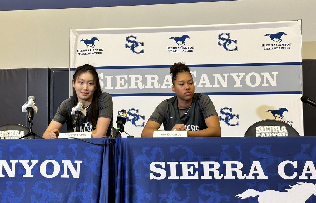Tarek_Fattal's tweet image. Crystal Wang is from China and Leia Edwards is from Great Britain. Sierra Canyon looking to repeat as Open Division state champions.