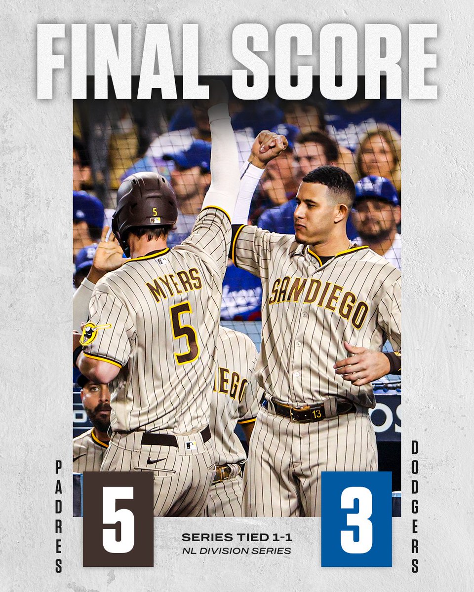The Padres even up the series in Los Angeles 💪