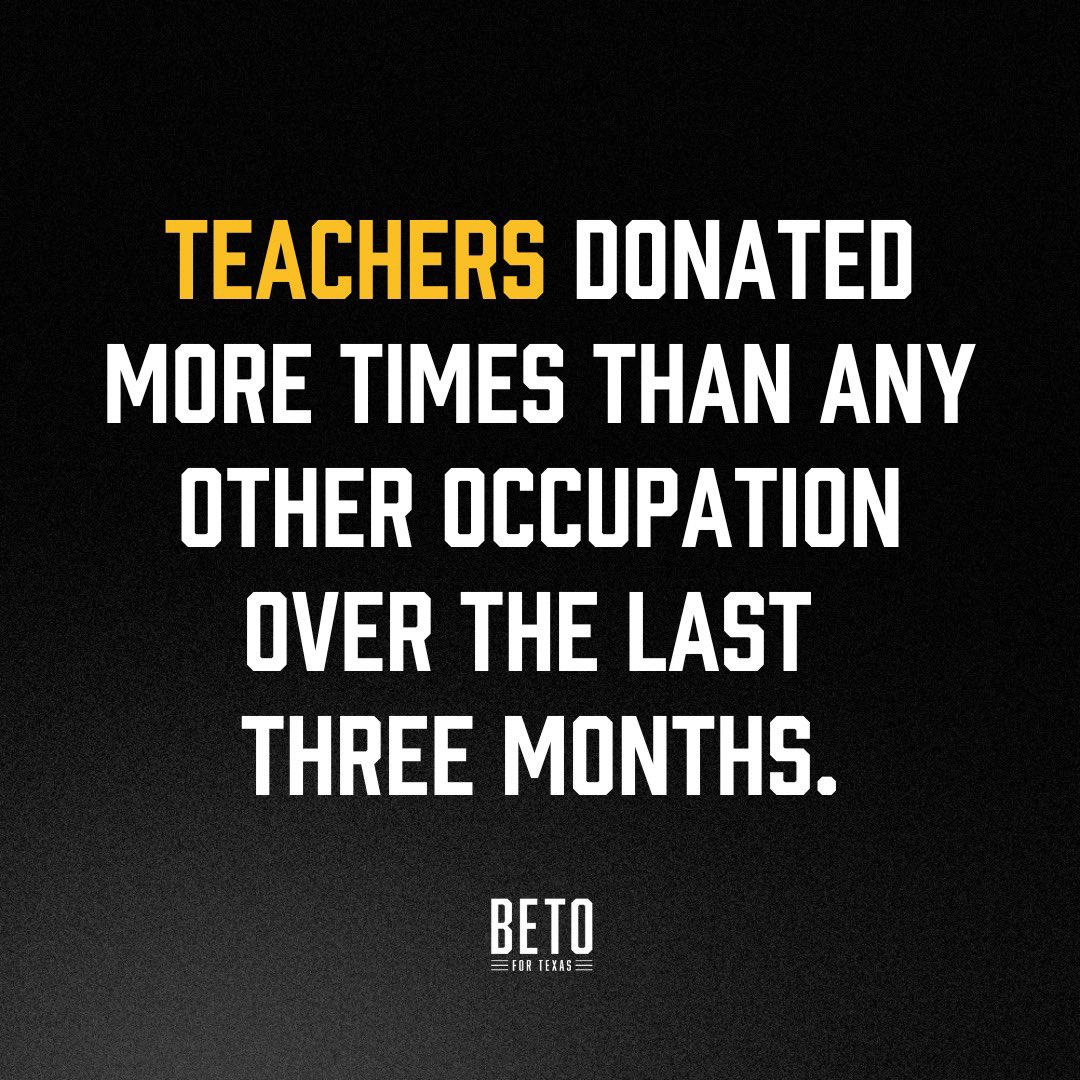  Forever Team Pete On Twitter RT BetoORourke Texas Teachers Just Outraised Greg Abbott 