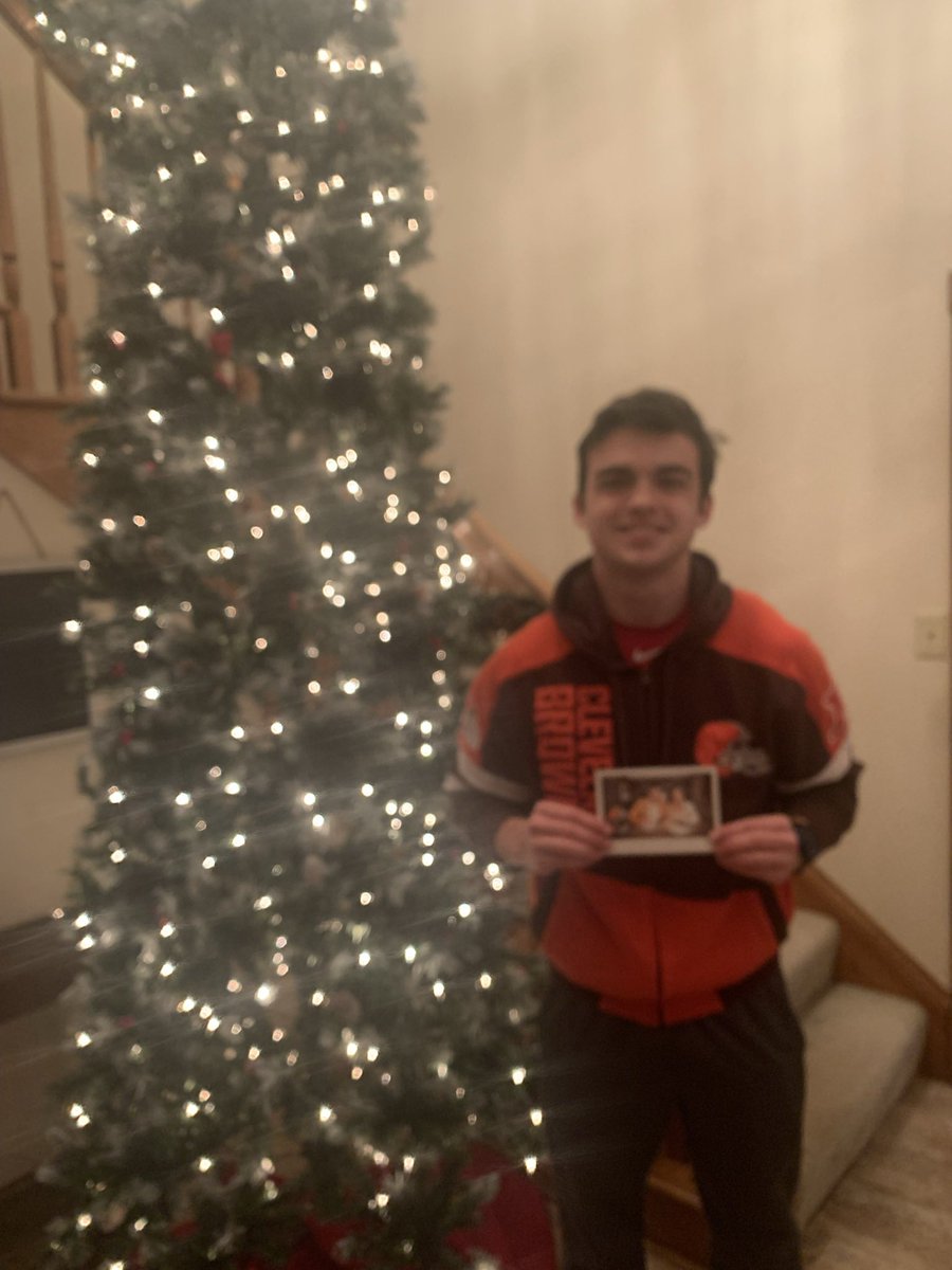 NH_Warner's tweet photo. From Aug 2020-Jan 2021 my son beat non-Hodkins lymphoma thanks to the amazing @DaytonChildrens. Now @ASWDayton has given us a chance to celebrate this in a special way w the @Browns. We’re so excited! #Browns https://t.co/FOVCsPAd0C