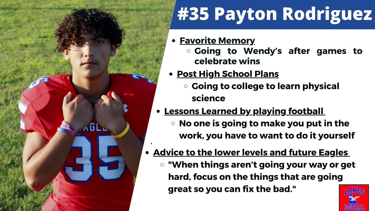 Senior Spotlight #7- Payton Rodriguez🏈 Linebacker