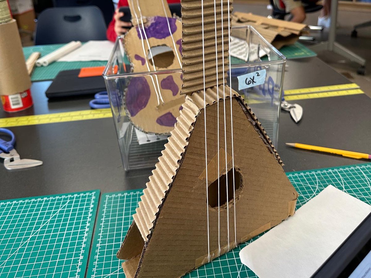 Here are a few hand made instruments my ss are making! Soon they’ll wire them up to play a full scale. Then learn how to read music &amp; play them as a class! Fun collab based on world music. #PBL #STEM #STEAM #makerspace #innovation #collaborativeteacher #worldmusic #makered