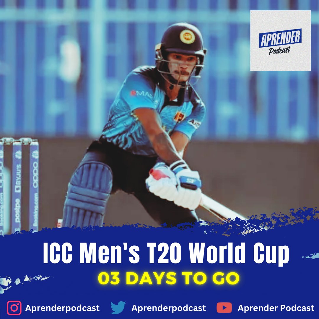 Aprenderpodcast's tweet photo. 3 more days to gooooo!!!
https://t.co/zj7kknqmMc
#aprender #aprenderPodcast #learn #podcast #anchor #spotify #applePodcast #entertainment #information #podcasts #introducing #T20Worldcup2022 #ICCWC2022 #LKA #lka https://t.co/PyHkavY64t
