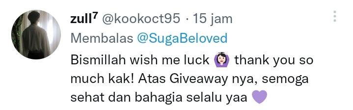SugaBeloved's tweet photo. Congratulations 🥳🥳@kookoct95 @seokjinvj masing-masing mendapatkan saldo shoppepay 125k terimakasih army yang udah mau ikut partisipasi, be healthy and happy always💜
Untuk para pemenang bisa DM ya
#BorahaeExpoWeek
#4DaysToBusanConcert
#BTS_2030BusanWorldExpo
#WelcomeTo_MaCity https://t.co/SjyH9Cfy5A