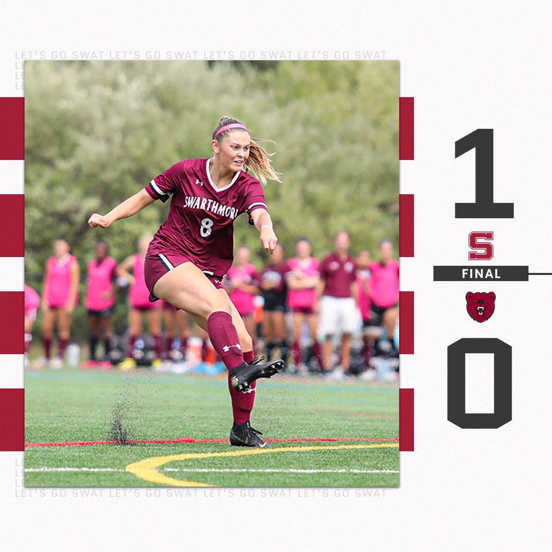 SwatAthletics's tweet image. 3️⃣ straight conference wins for the Garnet!

Amelia Mounts provides the scoring, while Nora Greer records her second-straight shutout.