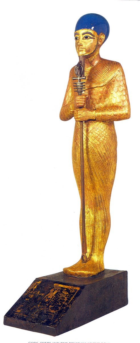 2/ Ptah was the creator-god of ancient Memphis. Patron of the arts, his chief priest's title was 'chief of the craftsmen.' #mythology #Memphis #ancientreligion