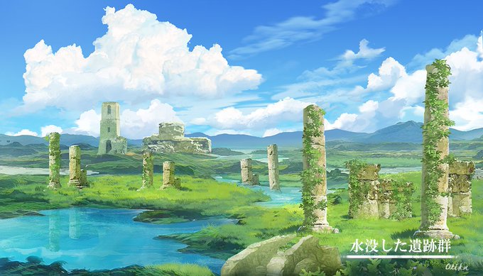 ファンタジー背景のtwitterイラスト検索結果