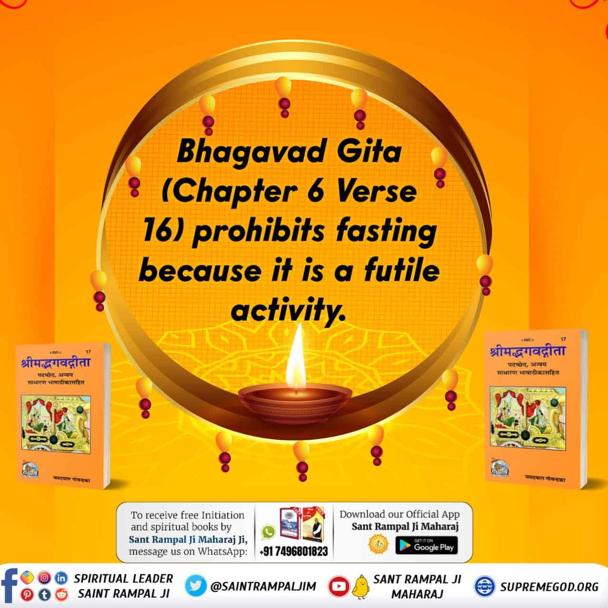 Supermegod01's tweet photo. #TrueStory_Of_KarvaChauth
करवा चौथ का व्रत करना मनमानी पूजा है, शास्त्र अनुसार नहीं है। शास्त्र अनुसार प्रमाणित पूजा और भक्ति 
जानने के लिये अवश्य देखिए साधना चैनल 7:30pm https://t.co/r1uwGzj1BR