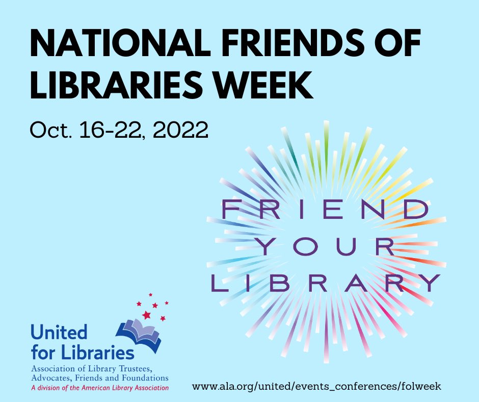 PageFlipped's tweet image. #Libraries are an equalizing place where dreams come true, inspiration comes in many forms, and creativity and knowledge flourish. #FriendYourLibrary next week! #Enrich your local library branch and dive into #AWorldOfPossibilities ⁦@ALALibrary⁩ can’t wait for next week!!