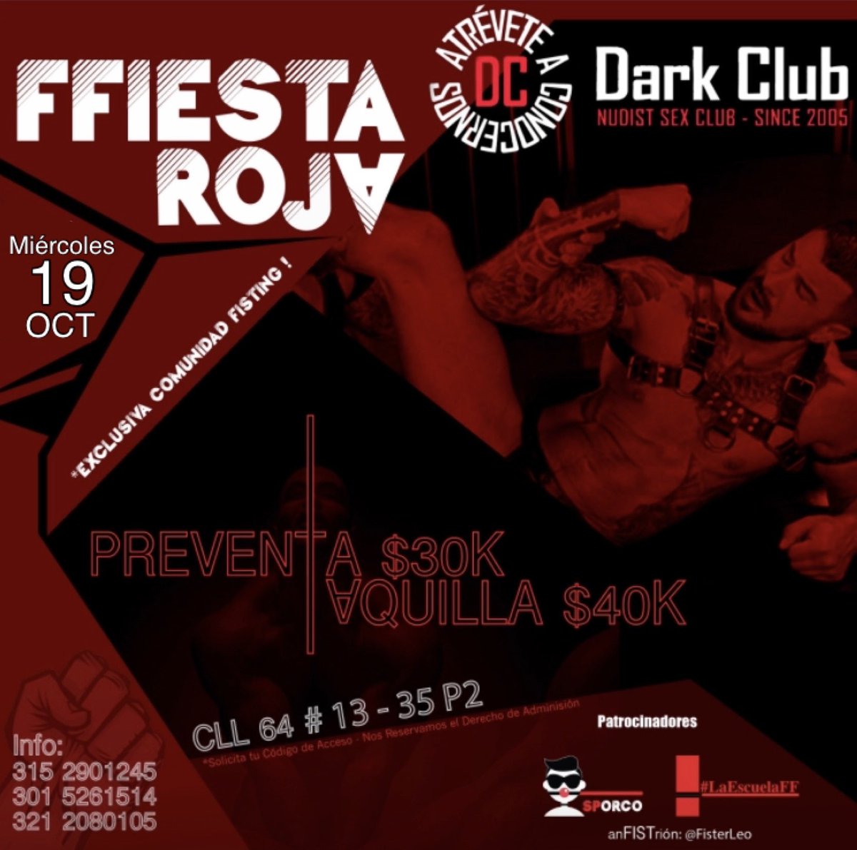 Preventa exclusiva… FFIESTA ROJA BOGOTA 2022 info DM