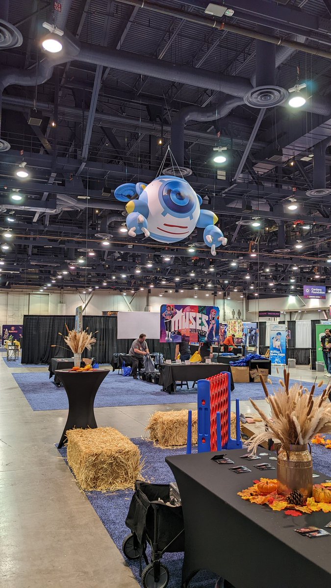 adamKDean's tweet photo. Shout out and a huge thank you to @BitFins who made the 3D model of #BuffyBot that got turned into this amazing balloon to keep an eye out over #cNFTcon. Don't sleep on the fishes... https://t.co/NLJQKhjzY4