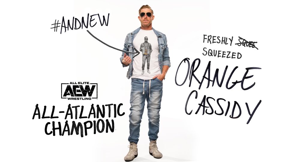 Manatti23__'s tweet photo. HE DID IT. 🔥🔥🔥
 RT @AEW: #AndNEW
#AndWhatever

#freshlysqueezed @orangecassidy 
#AEW All-Atlantic Champion

#AEWDynamite https://t.co/2uBRuZsLE7