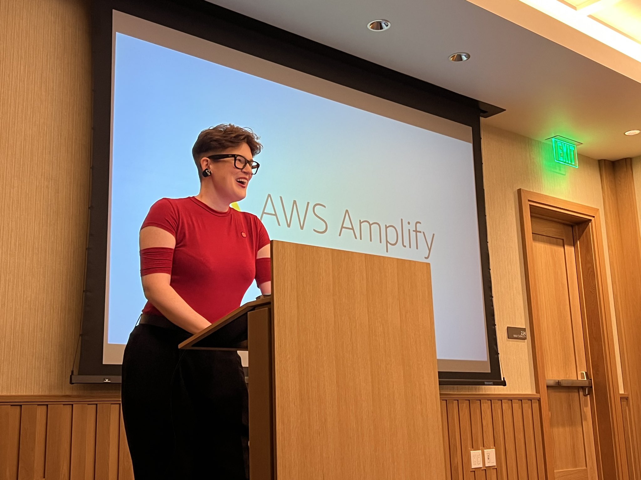 Rachel Lee Nabors speaking at SeattleJS