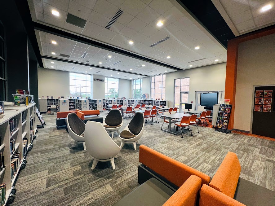 The new windows in the AMS Library add so much natural light!