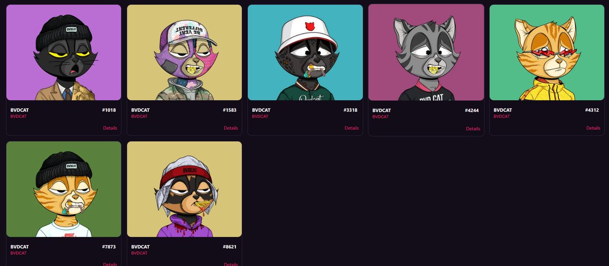 BountyDAO's tweet image. We Just did something. We just welcomed 7 of the coolest cats to our treasury. 

@BVDCAT_ ✔

I heard BVD follow BVD?

#WEBVD 🤝