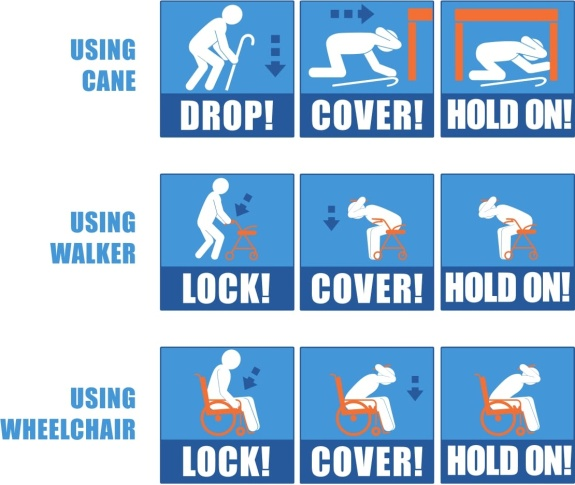 Everyone has different needs and abilities in a disaster. If you use a wheelchair, cane, or walker, below are steps to take to reduce injury during an earthquake. Also, make sure you know your neighbors and their needs.
#ShakeOut #SanAndreas