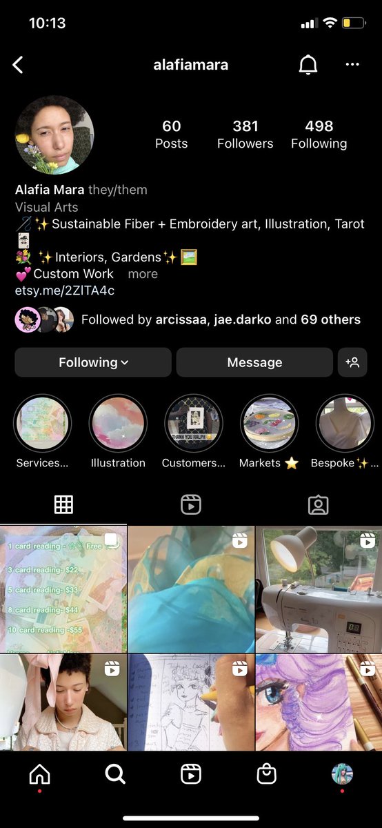 MagicaLaffi's tweet photo. You can also find me…

@AlafiaMara on twt + IG ☆ 

I draw, paint, sew, embroider, and all kinds of other artsy stuff🎨🧑🏽‍🎨✨

I also offer tarot readings and reiki healing 😌💕✨!

I’ve been practicing for abt 10 years now, Its part of my duties as a magical girl after all⭐️!! https://t.co/VWvw4m0GA2