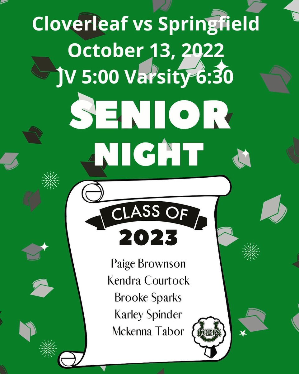 We love our seniors! Come support your CHS volleyball seniors at tomorrows game!