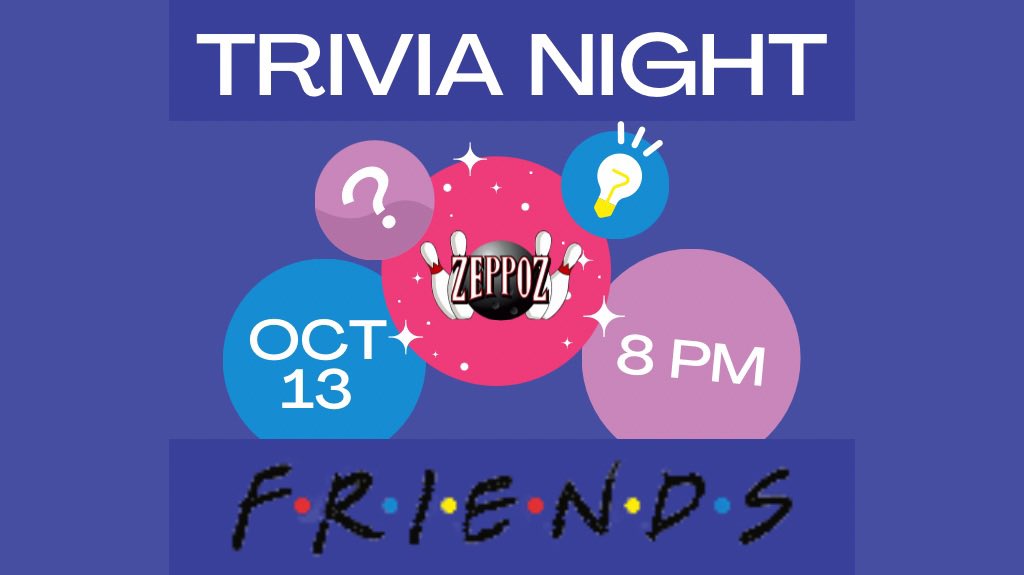 #friends #trivia tomorrow night! Gather your group of four to win $$!