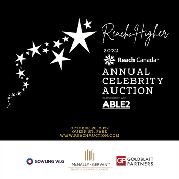 McNally Gervan is proud to once again sponsor Reach Canada's annual auction. Frank McNally is a long-time volunteer and currently the President of Reach. Proceeds will help provides pro bono services to people with disabilities. We hope to see you there. reachauction.com