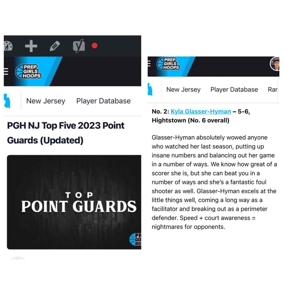 Coach Sharp (@teamsharp23) on Twitter photo 2023 Uncommitted point guard
<a href="/Kylaglashym4/">Kyla Glasser-Hyman</a> tough on ball defender, quick, excellent court vision, can score is a leader. She has a Steve Nash type game. Donโt miss out you wonโt be disappointed. 2023 Uncommitted point guard
<a href="/Kylaglashym4/">Kyla Glasser-Hyman</a> tough on ball defender, quick, excellent court vision, can score is a leader. She has a Steve Nash type game. Donโt miss out you wonโt be disappointed.
