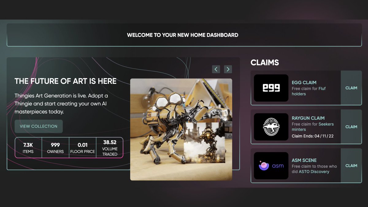 flufworld's tweet photo. The Underground's new interactive home page makes navigating the UG easier, more accessible and a more dynamic experience. 

Our new Claim Box feature shows you the available claims currently associated with the assets in your wallets. Never miss a claim again!

#FLUFWorld #NFTs https://t.co/9FTFRFdUfI