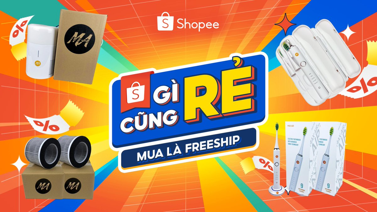 MaxairOfficial's tweet photo. 💓 Mua là Freeship - Chỉ có trên Shopee Mall 💓 
Chương trình ship nhanh, ship nhiệt tình, ship free 70 ka đang chờ bạn ‼ 

Lên đơn hôm nay - Hưởng Free Ship Extra Plus ngay 🌟 
Nhận thêm voucher giảm giá trong phần bình luận ạ 👇 👇 

#maxair #shopeemall #freeship https://t.co/CbpITXrhdE