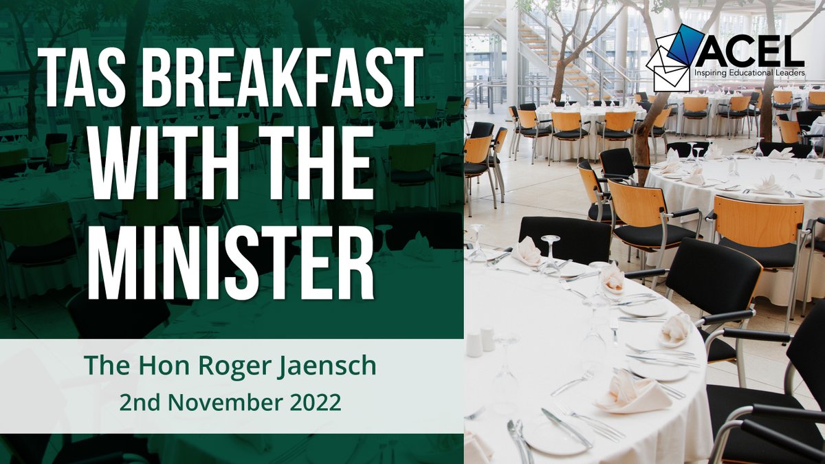 acelaustralia's tweet photo. ACEL TAS is pleased to be hosting the Minister for Education, The Honourable Roger Jaensch, on the 2 November at the Royal Yacht Club of Tasmania. Come along and hear from the Minister himself and take part in a Q&amp;A session. Learn more and register at https://t.co/UcAJn2Unno. https://t.co/T1kMDP1nns