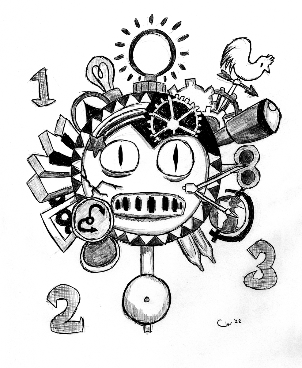 FloofyBluDragon's tweet photo. "Vagrant Counting Song Of Retrospection" 10/12/22 Traditional Art by @FloofyBluDragon 

#art #traditional #traditionalart #kirby #nintendo #nova #clock #clockwork #star #machine #gears #watch #videogames #fanart

Carson Walters, Author and Illustrator
https://t.co/teSM7NKDqr https://t.co/y8ZbifB9OG
