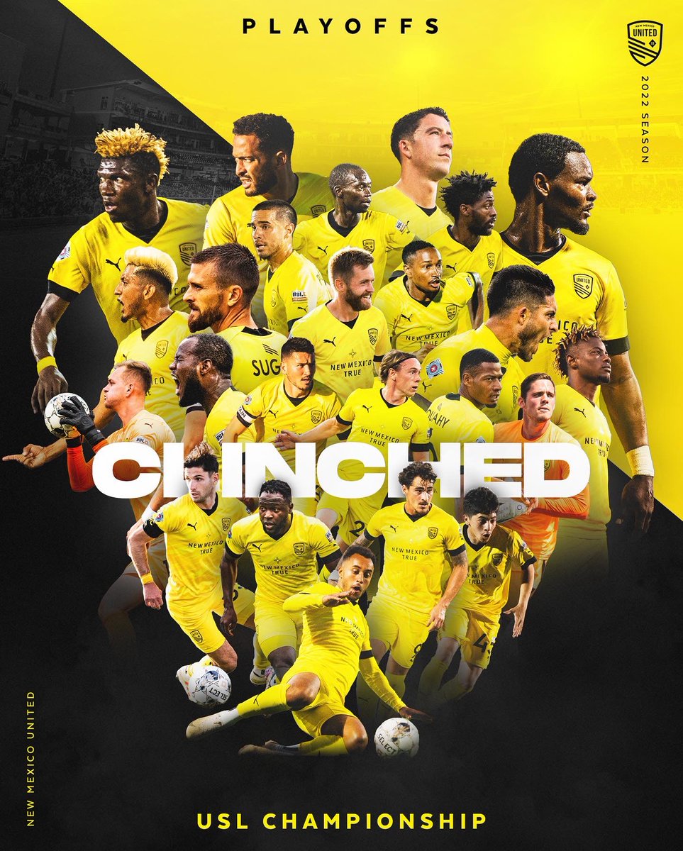 NewMexicoUTD's tweet image. ⚫️🟡PLAYOFFS BOUND🟡⚫️