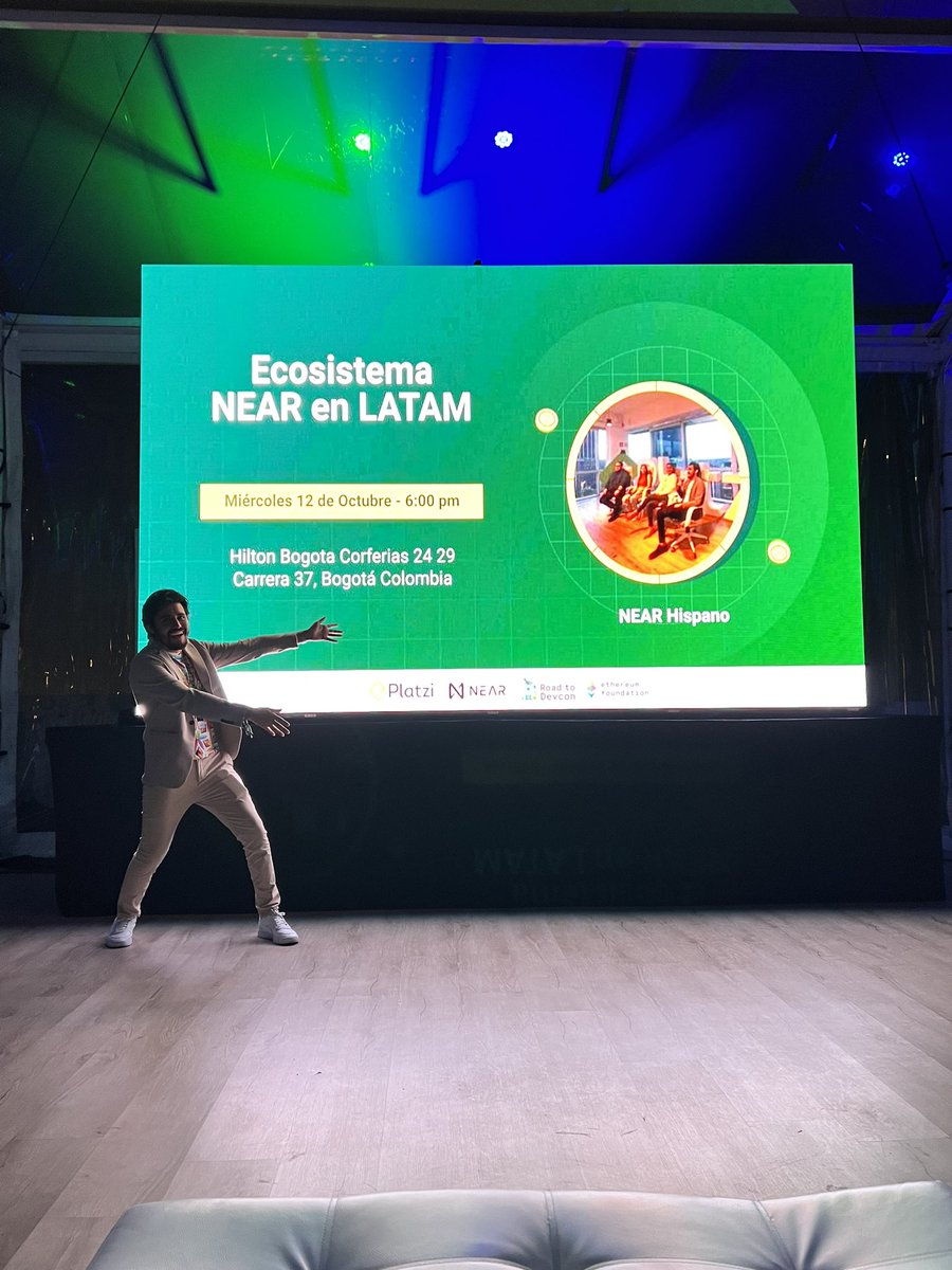 czambier's tweet photo. 4 meses de trabajo resumidos en este evento! 🥳🇨🇴
 
👩‍💻100 devs aprendieron durante 1 mes a desarrollar con NEAR en JS y lanzaron 6 dApps al ecosistema 🔥
 
💚 Gracias a todo el team @platzi <> @NEARProtocol por hacer esto posible!
 
@gndx @ocandocrypto @ccossio @luzmargaritas https://t.co/uW1hO60ZHQ