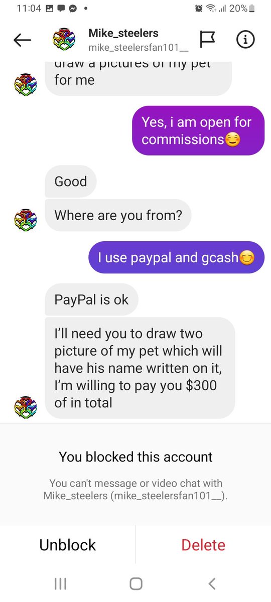 Is this a default for scammers? Second day and i got another scammer on my dms😂