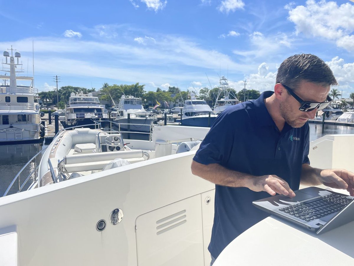 An enjoyable day working onsite with new owners of a 68' Nordhavn Yacht. 
Great Adventures await #yachting #maintenance #superyacht