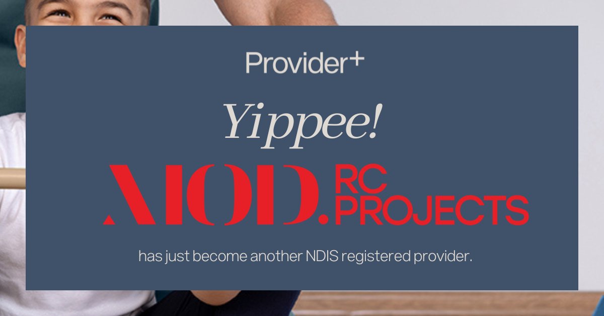 PROVIDERplus's tweet image. We would like to Congratulate MOD RC Projects on becoming an NDIS Registered Provider. We are so happy for you and look forward to supporting you in the future.