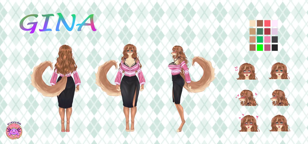 Hemwo! Reposting the finished a
character sheet commish for @J4ck_F0x for his lovely and caring mama Gina! Aint shee a cutie ausbshsbs💜💚

Please shower her with love and RT heheˊ▽ˋ

#Commission #commissionsopen #artph #furry #commissionopen #artmoots
