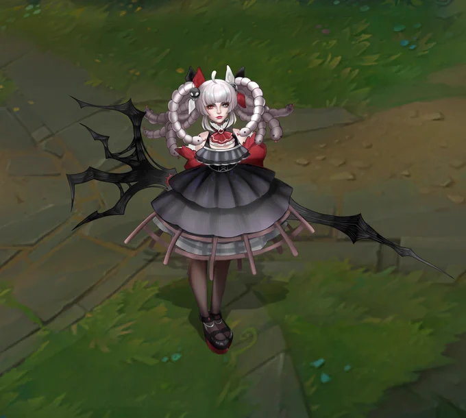 fright night gwen.. kinda? #Conceptober2022 #LeagueOfLegends 