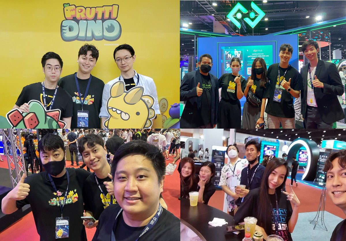 FruttiDino's tweet photo. Thanks to Thailand Crypto Expo 2022 organizers for holding this awesome event!😆❤️

Feeling so great meeting amazing people and striking possible collaboration together in the future.
Also, thanks everyone that supported our booth!🤟
See you soon! Till then🙌

#Fruttidino #gamefi https://t.co/1B2MGVYx9a