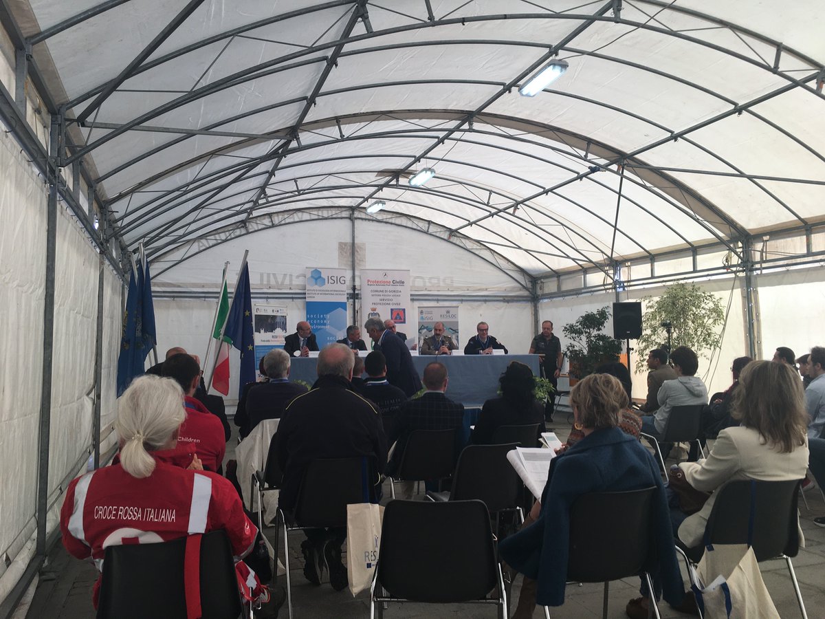 resiloc's tweet photo. This week ist the national #CivilProtection week in Italy. It is used to raise awareness and preparedness within Italian #Communities. Today #RESILOC is chairing a flagship event in #Gorizia. We are exited to see how the results are perceived by regional and national stakeholders https://t.co/xBaSaKoPYD