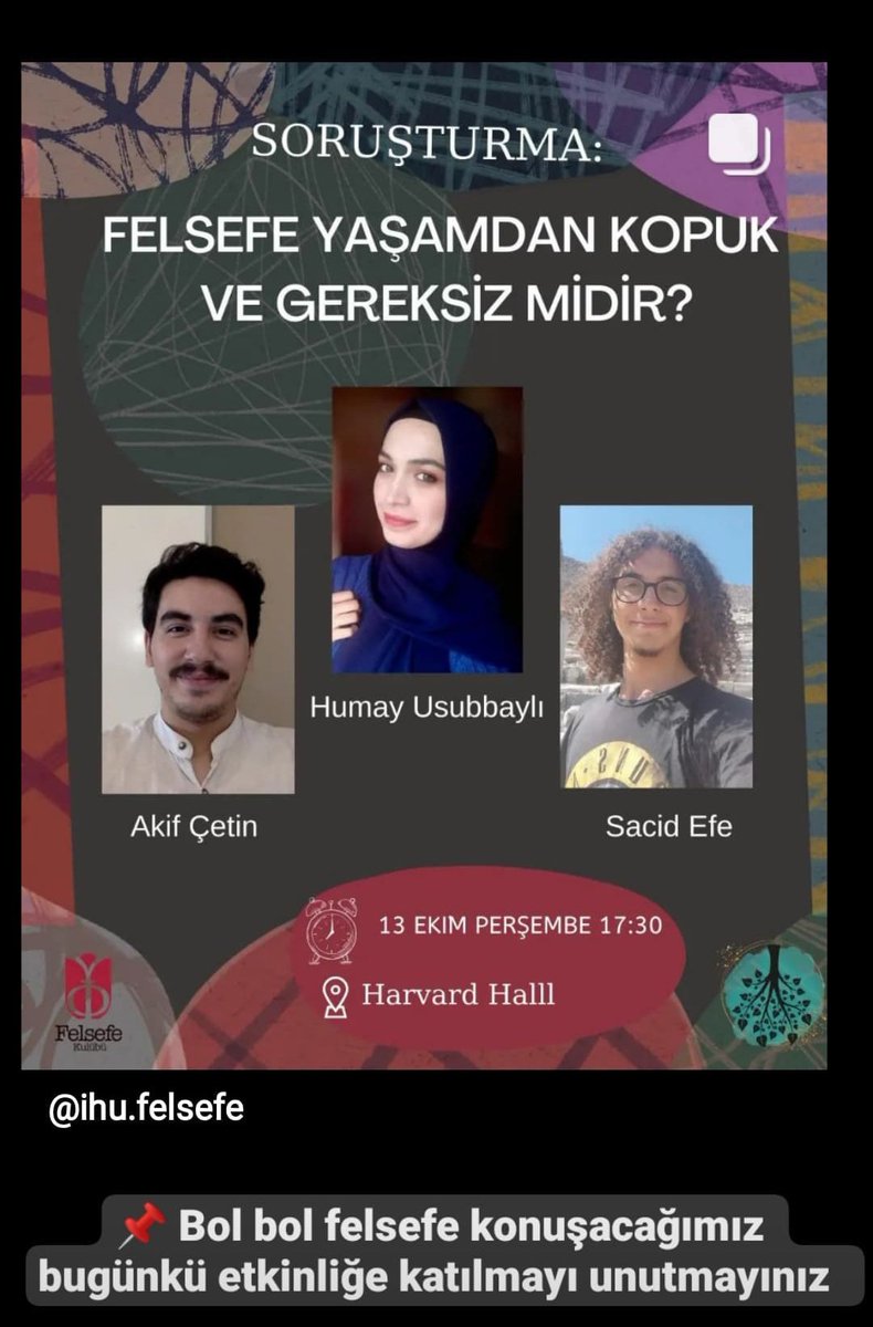 IHU Felsefe Kulübü (@ihufelsefe) on Twitter photo 