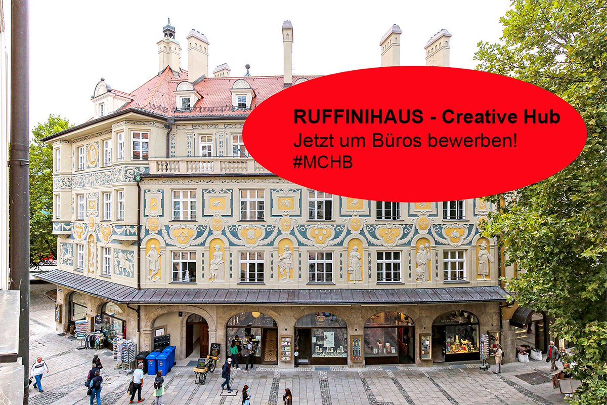 StadtMuenchen's tweet photo. Büros für Kreative im RUFFINIHAUS - Creative Hub
Für zwei Jahre können - in bester Innenstadtlage am Rindermarkt - Selbstständige ihre Projekte weiter entwickeln und nächste unternehmerische Schritte gehen!
Alle Konditionen und Informationen unter https://t.co/ukLNld5TA3 #MCHB https://t.co/8CARyFtpOR