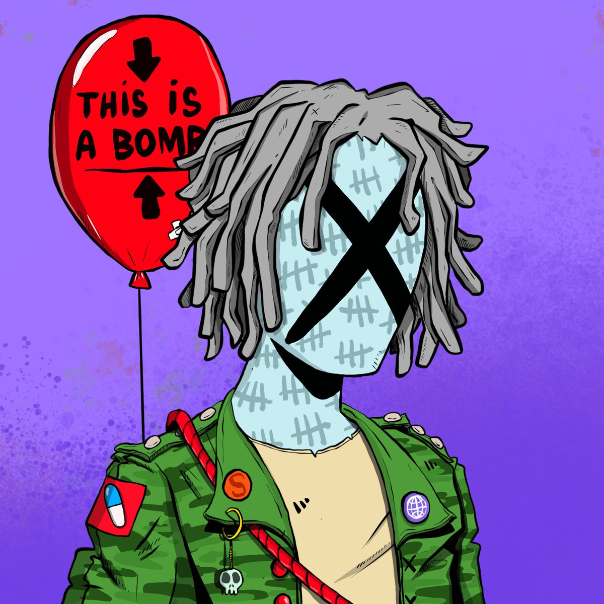 a_magical_one's tweet photo. My hair is neglected,
And Green is my jacket,
A balloon I carry 
But Kaboom is my ally.
Kaboom is my voice.

To all those who feel unheard, and underestimated, Your voice is your weapon
Thanks to @MaraNFT_DAO and  #CREATEYOURMARA for helping me voice this. https://t.co/QZeqYCiwiz