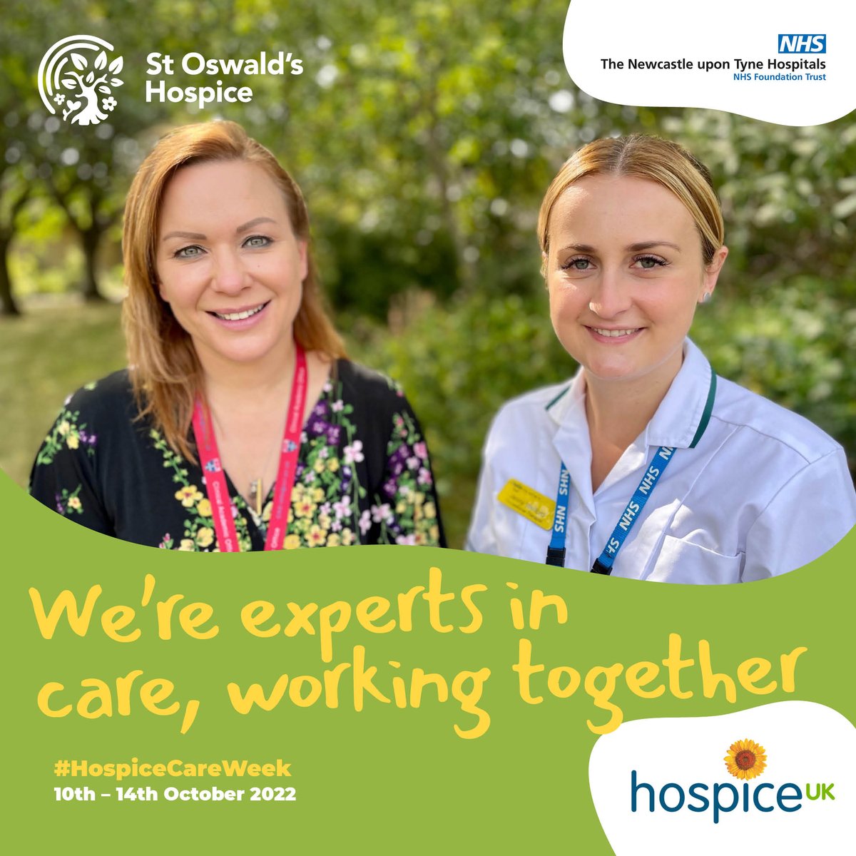 We’ve joined forces with @NewcastleHosps to offer patients living with lung cancer or mesothelioma personalised care, support and treatment when they need it most.

We’re here for you – whoever you are.

#StOswaldsHospice #QualityTimeForEveryone #HospiceCareWeek @hospiceuk
