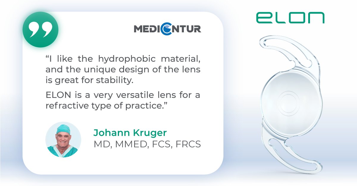 We develop innovative materials, designs and optics aimed to improve the visual experience of patients. Our #new ELON lens is equipped with the proprietary Bi-Flex design for long-term stability and centration.
Learn more:
ow.ly/7GIX50L5w0R 
#eloniol #biflexplatform