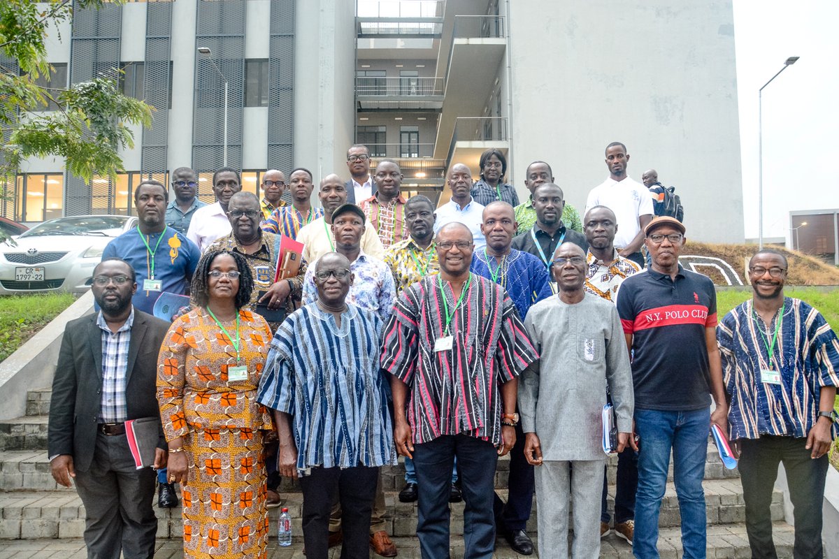 uesdgh's tweet photo. Some members of the Parliamentary Select Committee on  Education, visited  UESD in Somanya on Friday, 7/10/22, to inspect on-going GETFUND projects  there. The VC and his Management team interacted with the MPs in the Auditorium, Multipurpose Building.
#HOPE22
#UESD22 https://t.co/2co1CebZYn