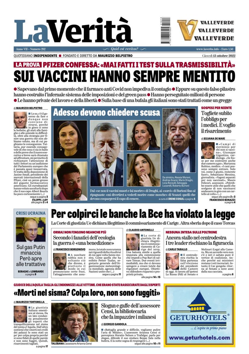 ah be' so due anni che IO lo dico, ma IO so complottista, VOI siete quegli svegli, IO no! chiedere scusa? NO! per questi INFAMI esiste solo una parola. 
ERGASTOLO!