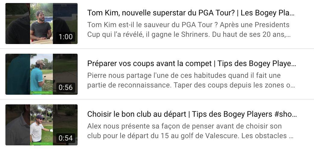 Les Bogey Players se lancent dans les Youtube Shorts !

Venez checker les premiers sur notre chaîne : youtube.com/channel/UCOIBU…