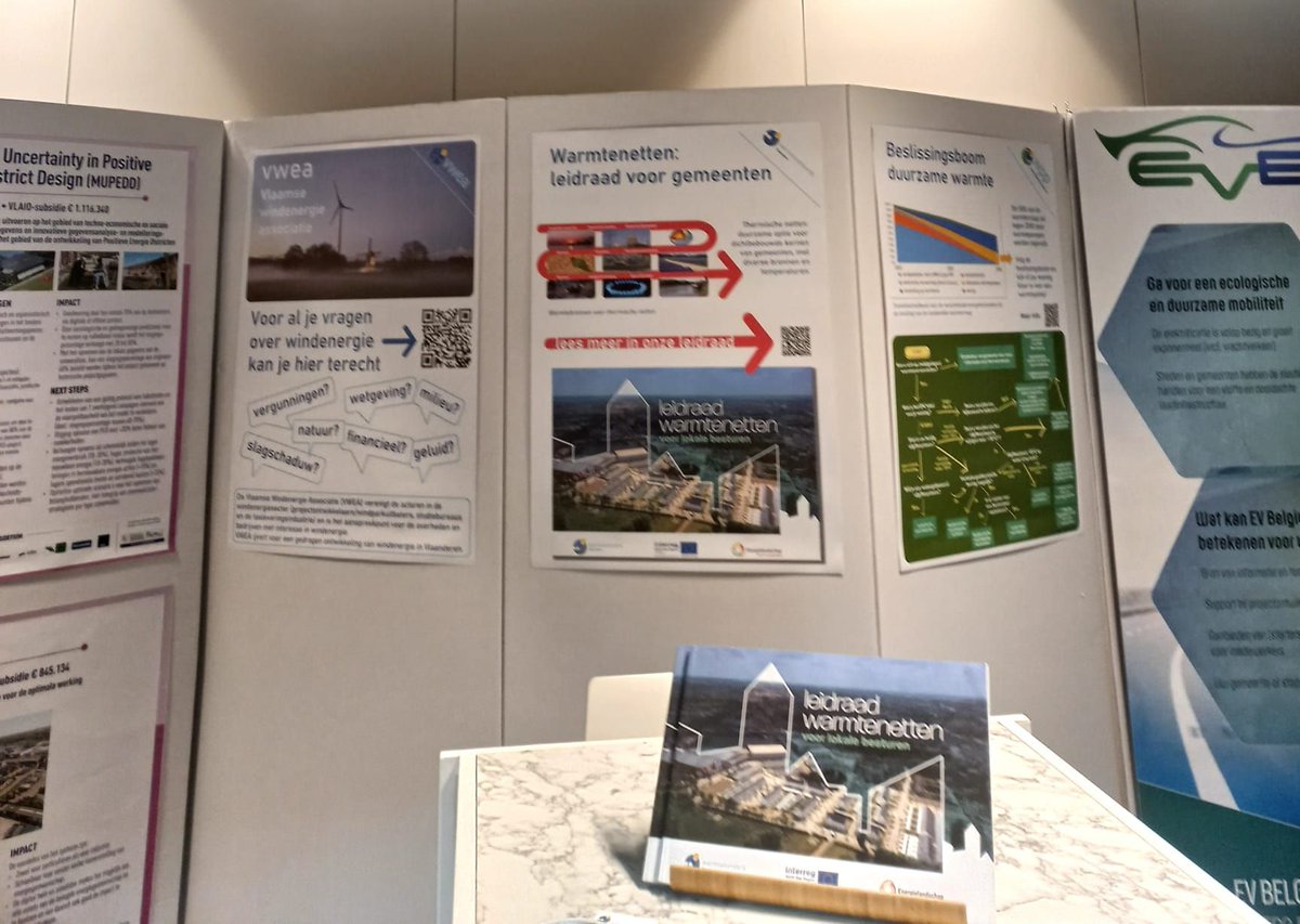 ODEVlaanderen's tweet photo. Bezoek vandaag onze stand (nummer 1) op de #VVSGklimaatdag die we bemannen met @flux_50  en @EVBelgie  voor info over #warmtenetten #warmtepompen #windenergie in je stad of gemeente.
#energietransitie https://t.co/ug9FD4HX8s