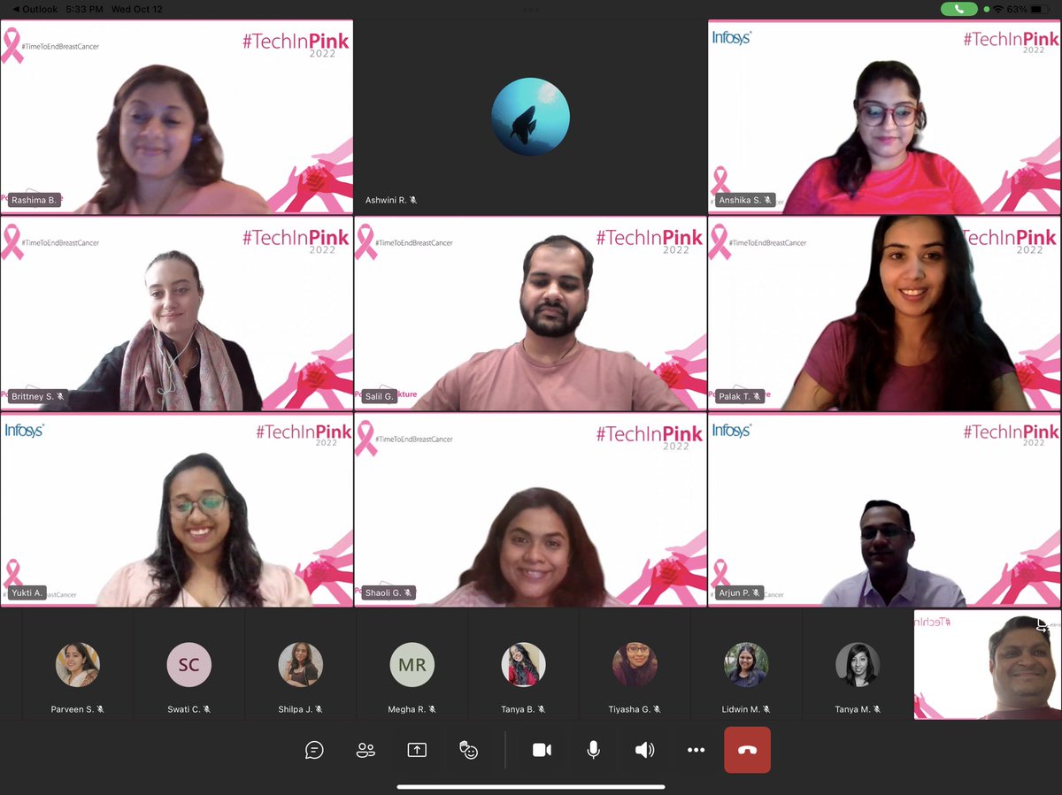 AmitMKTG's tweet photo. Infosys marketing team wearing pink in support of the fight against breast cancer. Join the movement #TechInPink2022 #TimeToEndBreastCancer #lifeatinfy https://t.co/99hKG3QoK6