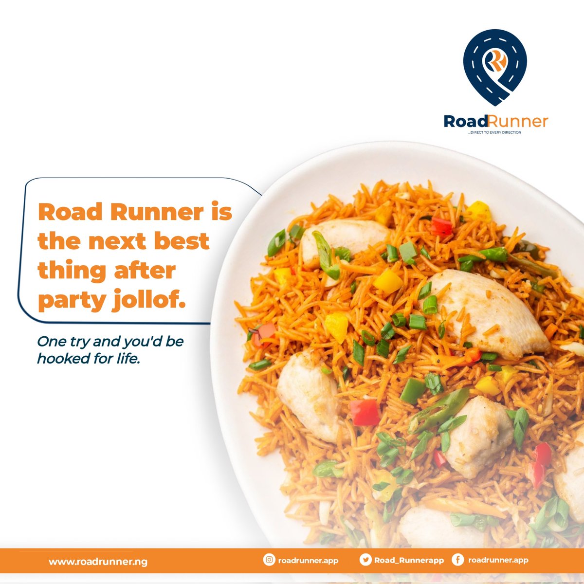 Road_Runnerapp's tweet photo. You know that joy that comes with eating #nigerianpartyjollof? After jollof, only @roadrunner.app gives that kind of feeling again.

Road Runner, direct to every direction.

#delivery #deliveryservice #logistics #techandlogistics #mobileapp #explore #explorepage #viral https://t.co/lh4ByqL4s8